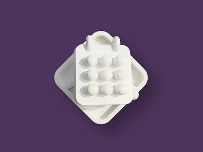 Total Missed Weeks - Clay 3d app application badge blender branding c4d calendar clay cycles design game gamification illustration pin prize render ui ux weeks