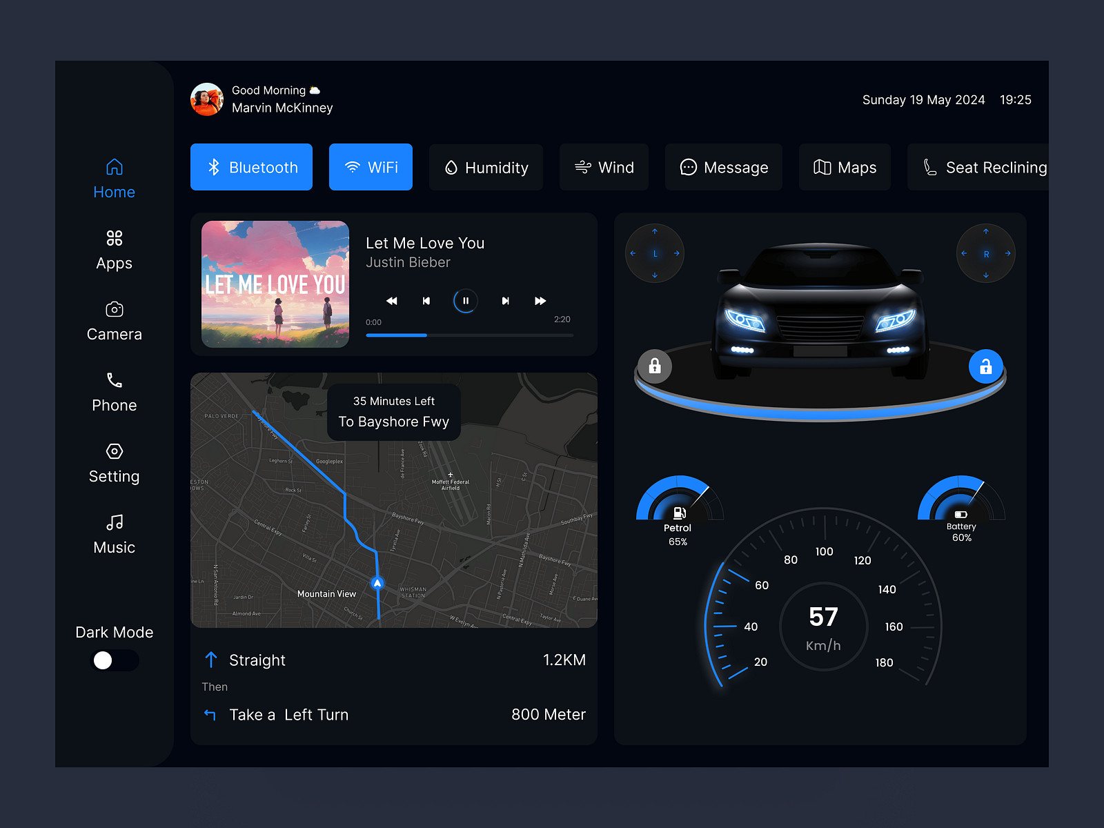 Daily UI Challenge #Day 34 Automotive Interface by Abhishek on Dribbble