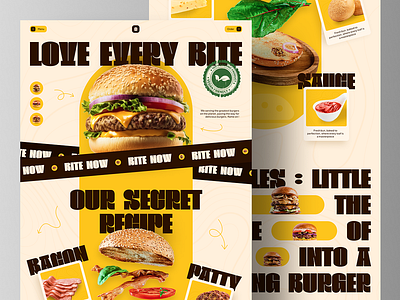 🍔 Savor the Flavor with Beeef's Food & Beverage Landing Page! branding ecommerce food graphic design logo ui