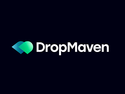 DropMaven gradient logo logo design logotype modern logo