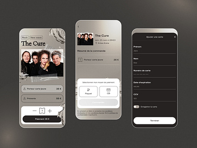 Rock festival app payment process app application band app daily ui festival festival app payment rock tickets