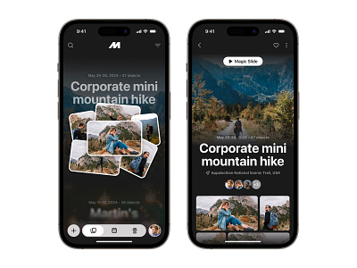 App for organizing photos from travels app apple concept gallery ios memories photo travel ui ux