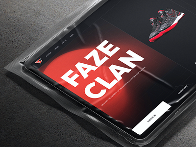 FaZe Clan UI/UX design website design interface ui ux web website