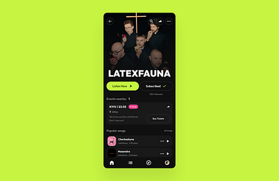 UX Writing Challenge – Day 8 app apple music artist page challenge concert app daily ux writing dailyui mobile mockup music music app podcast app pop up soundhound spotify ui uiux uxwriting youtube music