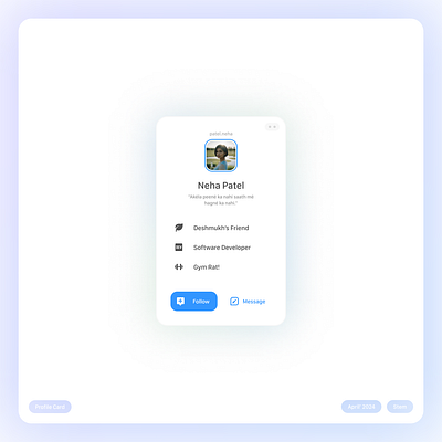 Profile Card profile card ui ux