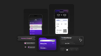 Micro Interactions & Animations animation app banner boarding pass bottombar bottomnav button calendar coupon daily ui illustration interaction design motion design motion graphics toggle ui ui design user interface wallet