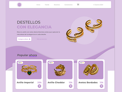 Landing page Jeweler's figma graphic design interface landing page ui ux