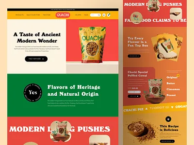 Quachi- Puffed Quinoa Cereal ecommerce Website awe cereal ecommerce ecommerce landing page ecommerce website uiux web design website