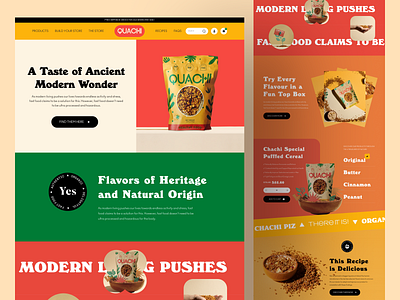 Quachi- Puffed Quinoa Cereal ecommerce Website awe cereal ecommerce ecommerce landing page ecommerce website uiux web design website
