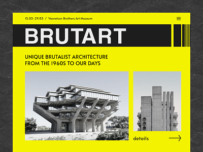 BRUTART Concept brutalism ui web design