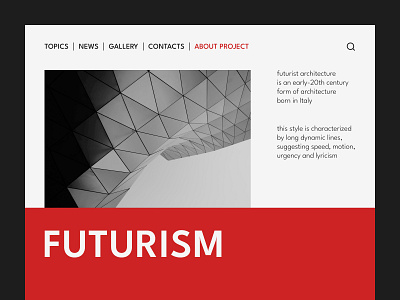 Futurism concept swiss design ui web design