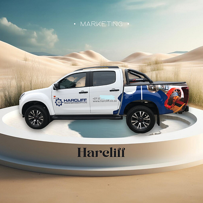 Harcliff Mining brochure editorial layout livery print signage vehicle design web banner