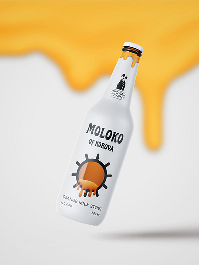 Moloko of Korova - Milk Stout conceptual project branding concept graphic design mailing ui