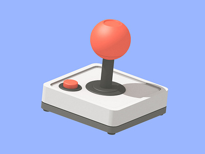 Joystick 3d arcade buttons c4d cinema 4d controller game gaming joystick render