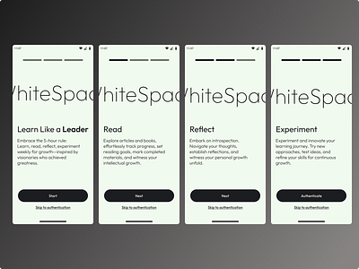 WhiteSpace: a boring feed app mobile ui