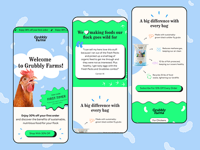 🐛Grubbly Farms Email Campaigns branding design email email design graphic design illustration logo typography ui ux