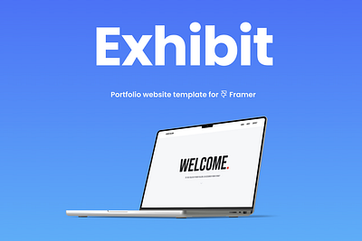 Exhibit: Portfolio template website for Framer framer framer template landing page portfolio portfolio design template ui website design