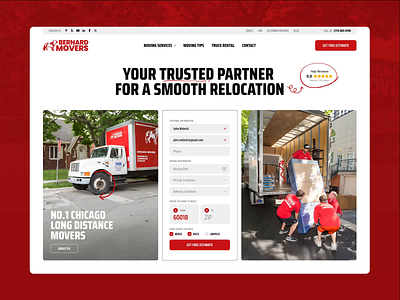 Bernard Movers design figma movers product transport truck ui webdesign