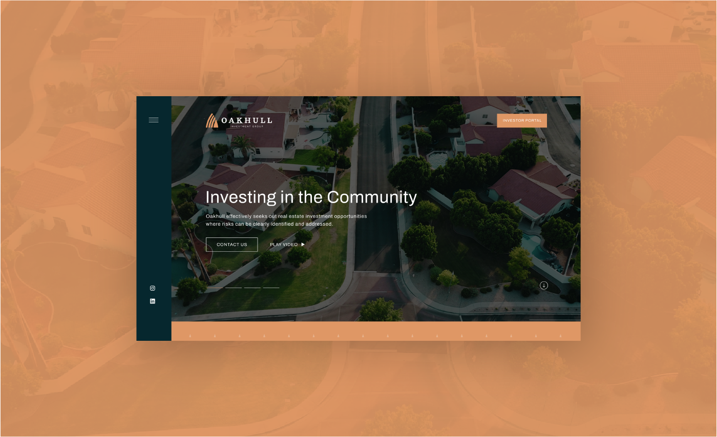 Oakhull Homepage Concept branding ui ux web design website design