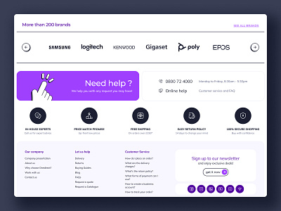 One Direct e-shop website - Footer footer logo violet