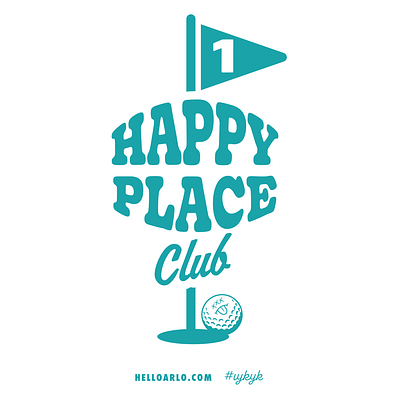 Happy Place design golf graphic design illustration