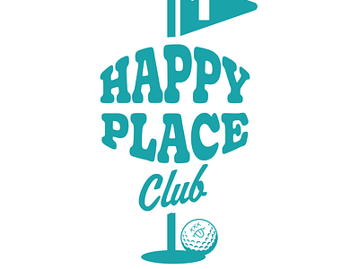 Happy Place design golf graphic design illustration