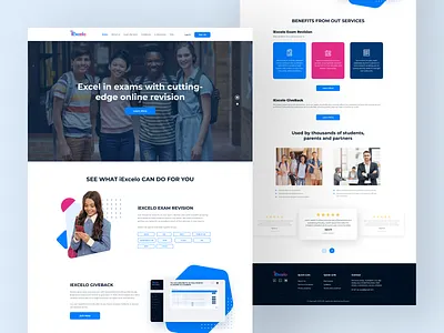 E Learning Landing Page Website Design e learning website ui design home page design landing page design uiux design website design