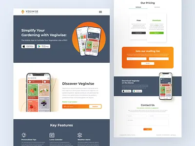 Farming App Landing Page Website Design home page design landing page design uiux design website design
