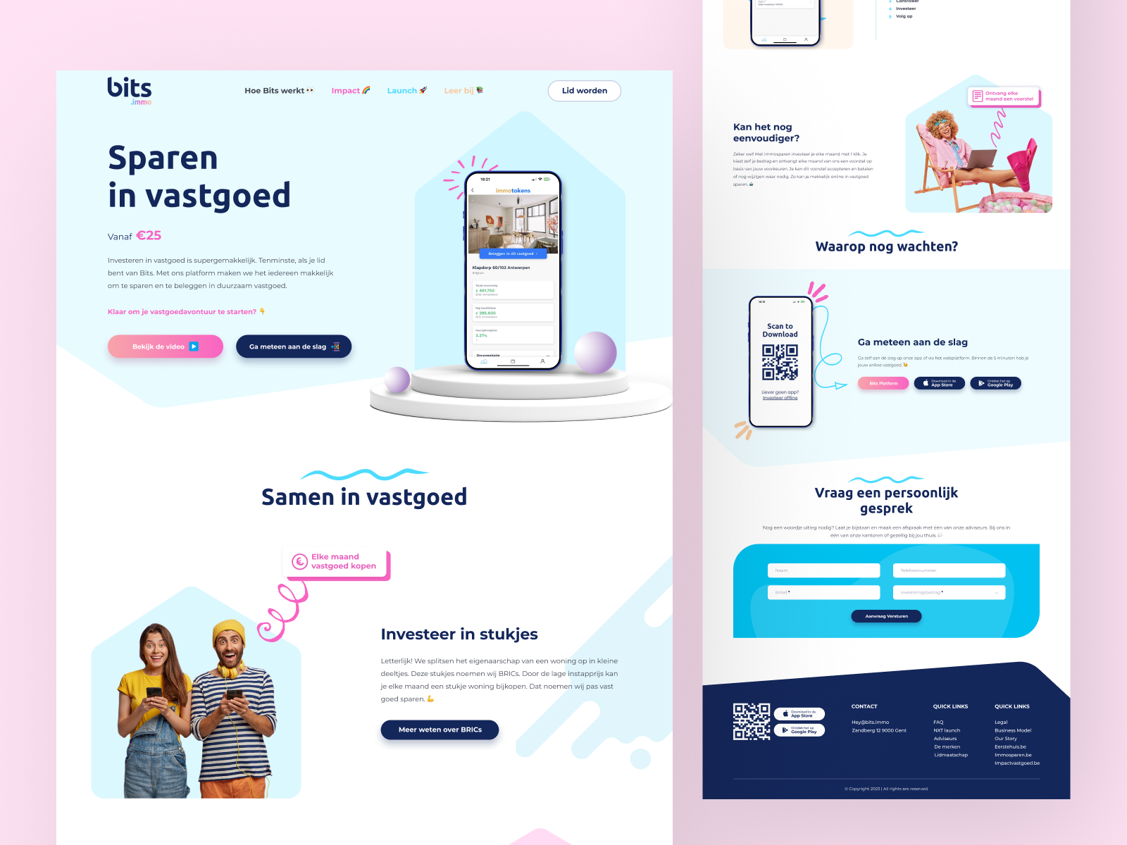 Example of Landing Page Or Full Website UI Design