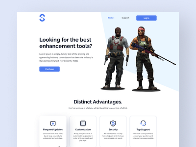 Game Landing Page home page design landing page design uiux design website design