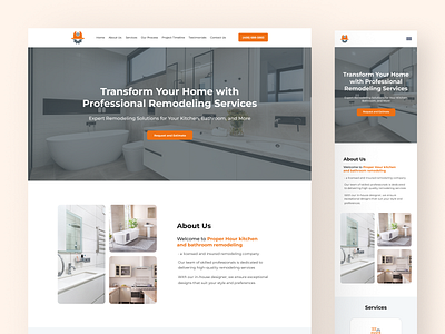 Interior Design home page design landing page design uiux design website design