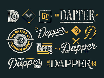 The Dapper Co apparel artisan barber bold clean brand identity branding collection cosmetic fashion kit logo merch set vintage