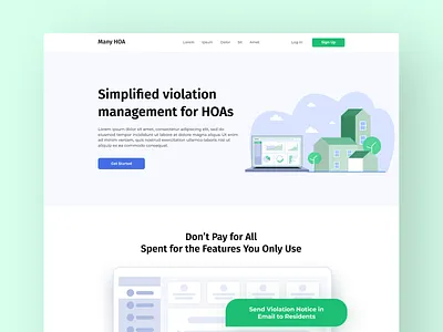 Property Management Landing Page home page design landing page design uiux design webiste design
