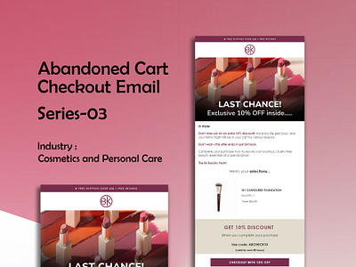 Abandoned cart email design for Bk Beauty abandoned cart email branding creative design email email automation email marketing emaildesign graphic design klaviyo klaviyo email template klaviyo template