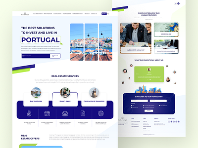 Real Estate Website Landing Page UI home page design landing page design uiux design website design