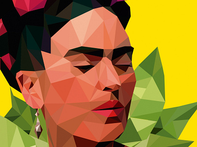 Frida Kahlo - Ilustration 3d diseño grafico frida frida kahlo geometric geometrico illustration kahlo low poly mexico