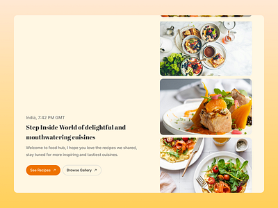 Food Website Landing Page landing page ui user interface visual design web design