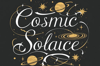 Cosmic Solace - Ligature Typeface font branding design graphic design illustration logo typography vector