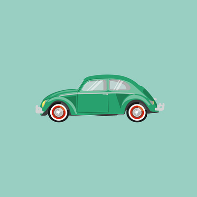 Volkswagen beetle illustration branding car graphic design illustration logo volkswagen volkswagen beetle illustration