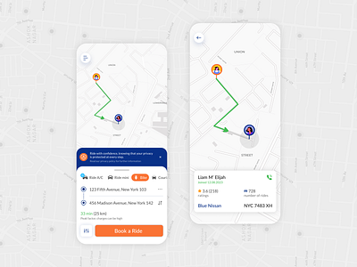 Car Rental - Location Tracker - Book a ride - App UI app design book a ride book ride app booking ride car booking car booking app car booking mobile app car rent car rent service car rental gps app gps tracker app ui location location tracker location tracker app ui map ui rent a car app rental app rental car transport