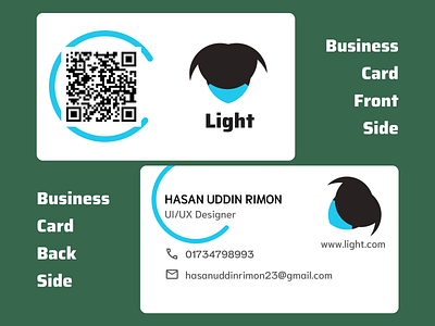 Business Card - Front & Back Side Design brand recognition business card design card design in figma company card contact information front and back graphic design identity marketing tool networking professional branding typography visual identity