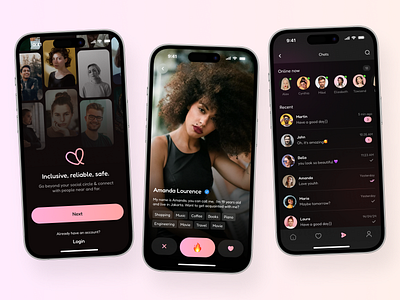 Dating app branding dating app graphic design logo mobile mobile app ui