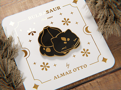 Bulbasaur badge 3d badge blender branding c4d illustration pokemon