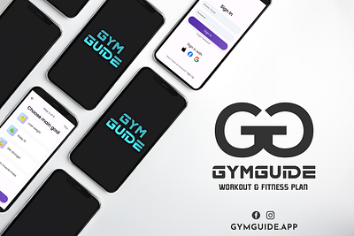 APPLICATION DESIGN GYM GUIDE brand branding graphic design illustrator vector