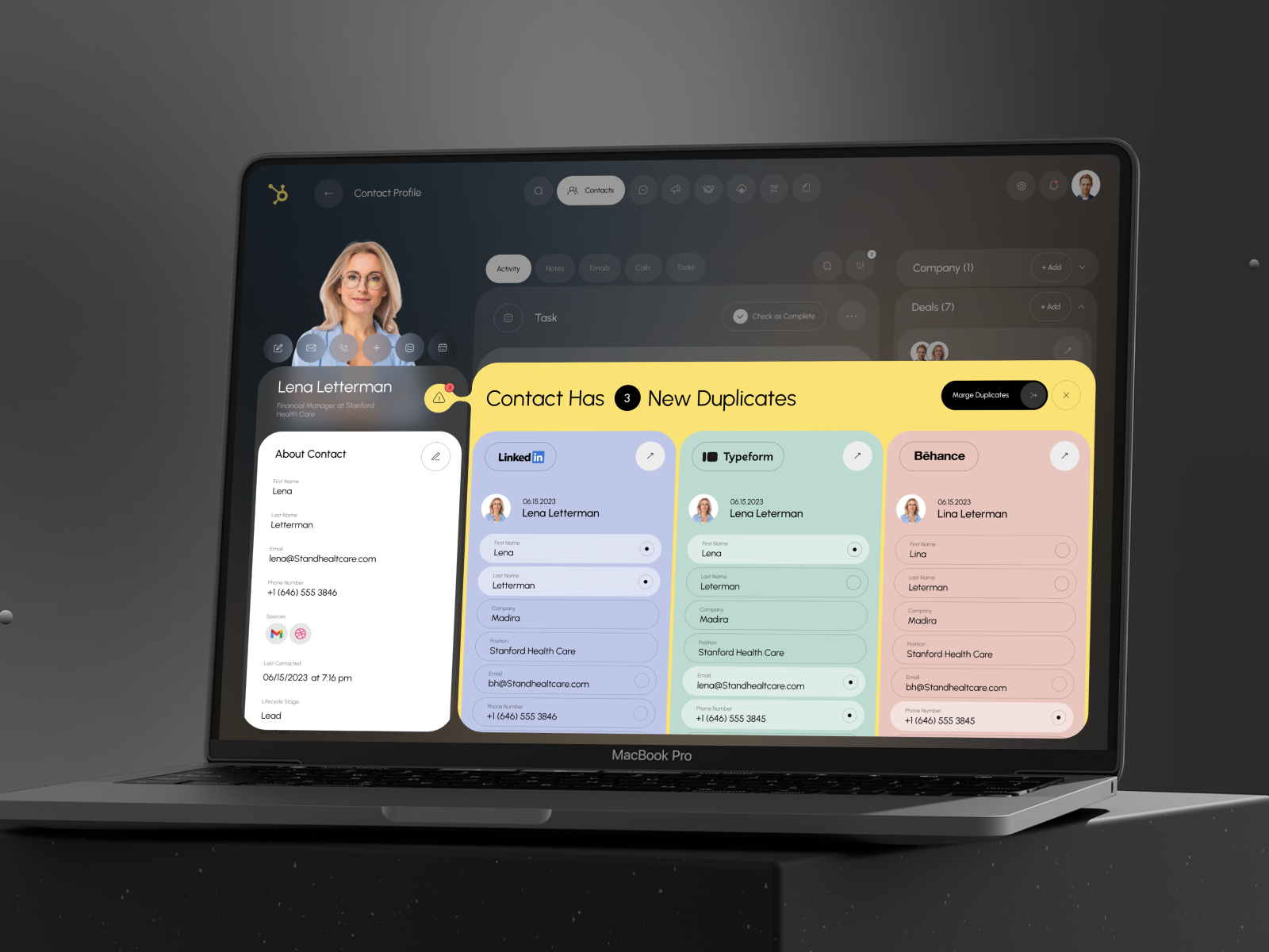 Hubspot CRM - Duplicate Leads Management ai ai app app app design auromation automation b2b business corporate crm dashboard design leads management product design saas software ui web web app