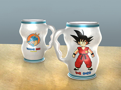 3D design - Dragon Ball, Goku mug anime coffee mug dragon ball manga product design son goku tea mug