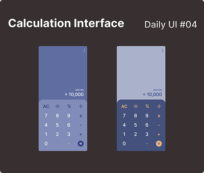 Daily UI 004 - Calculation Interface branding dailyui design ui