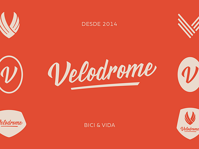 Velodrome bikeshop design graphic design lettering logo typography