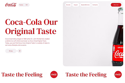 Coca-Cola website | Figma animation adobe animation branding fima graphic design motion graphics ui webdesign