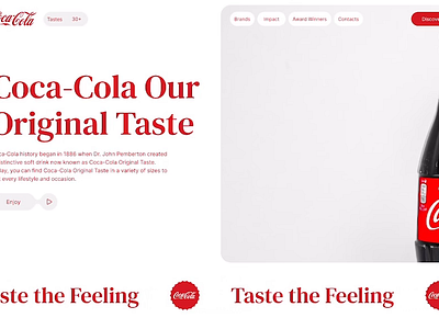 Coca-Cola website | Figma animation adobe animation branding fima graphic design motion graphics ui webdesign